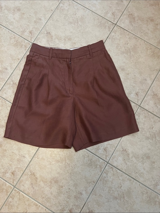 Wilfred Pants - Wilfred Rust-Brown High-Rise Tailored Shorts